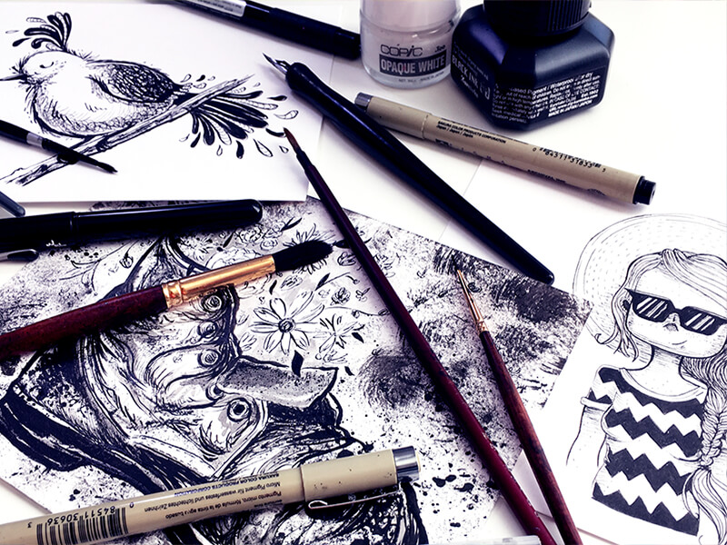 PEN + INK ILLUSTRATION- Spring Workshop- MARCH 21- 24
